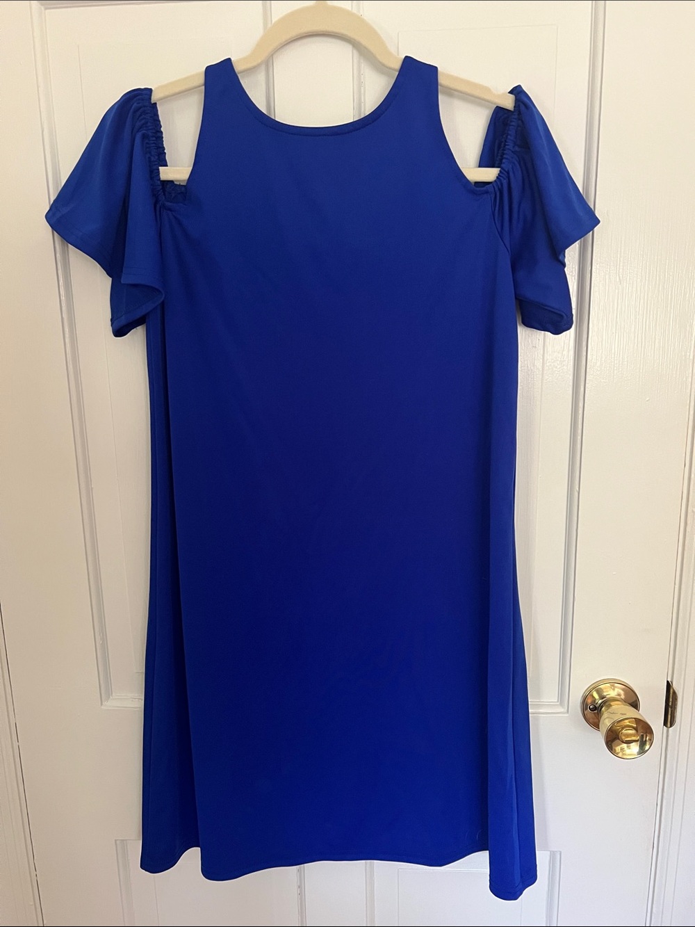 Cold-Shoulder Cobalt Dress